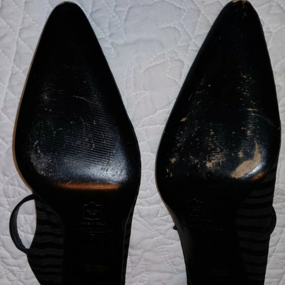 ANN TAYLOR MULE PUMPS HEELS POINTED-TOE, BLACK SIZE 7M - Picture 14 of 16